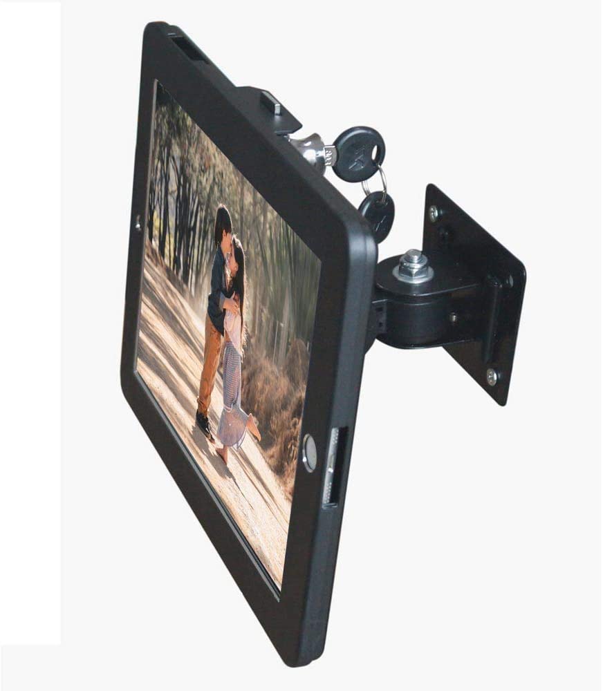 Abschließbare Wandhalterung in Schwarz für iPad Pro 10.5" (2017) iPad Air 3 (2019) A2152 A2123 A2153 A2154 A1701 A1709 | System-S