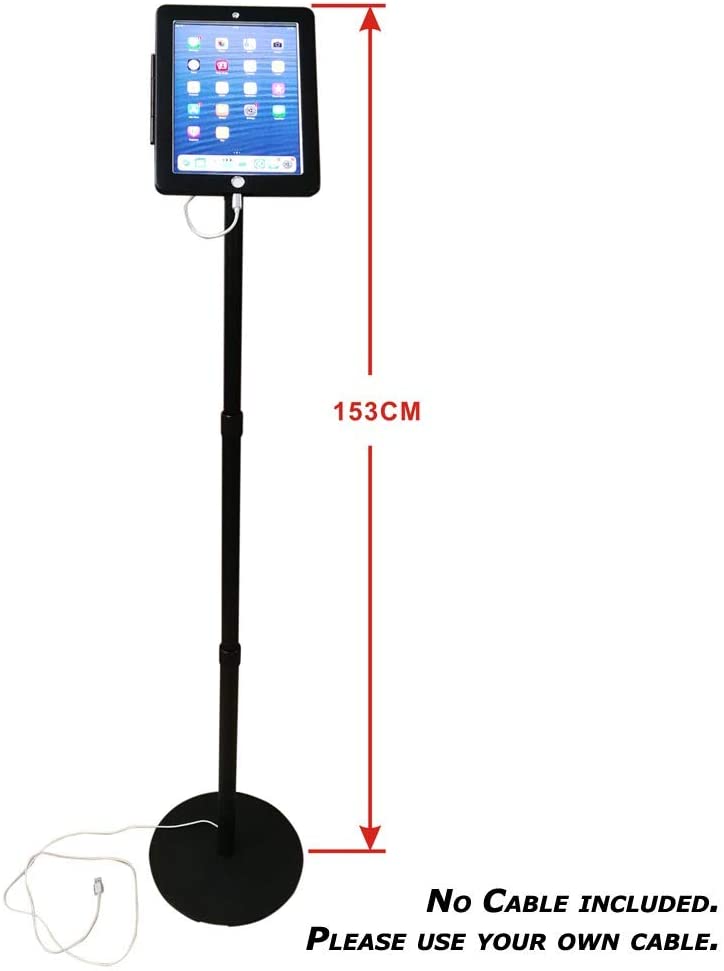Boden Ständer 1,5 m 360° Halterung abschließbar für iPad Pro 12.9 (2015, 2017) A1670 A1671 A1584 A1652 | System-S