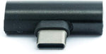 USB 3.1 Y Adapter Typ C Stecker zu 2x Typ C Buchse - Audio + Laden zeitgleich | System-S