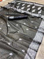 SOFT LILAN SLAB ATTRACTIVE CHARMFULL SAREE  WITH UNSTITCHED BLOUSE