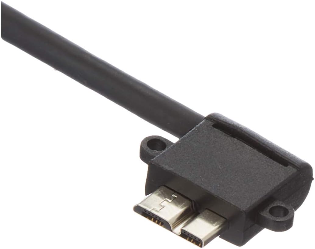 Micro USB 3.0 Kurzes Kabel gewinkelt Winkelstecker 90 Grad 26 cm | System-S