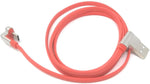 USB 3.1 Typ C Kabel mit Winkel Stecker aus Metall Flachband 123 cm | System-S