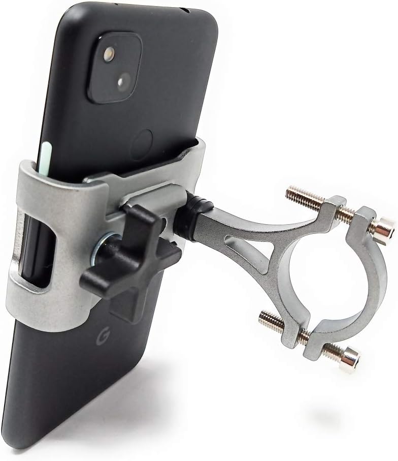 Fahrrad Halterung Befestigung aus Metall in Grau für Smartphone | System-S