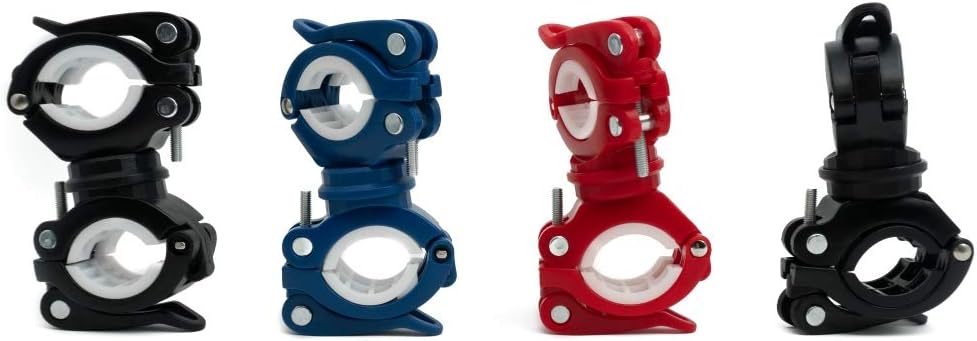 Fahrrad Halterung Befestigung in Schwarz Rot für Lampe Fahrradpumpe | System-S