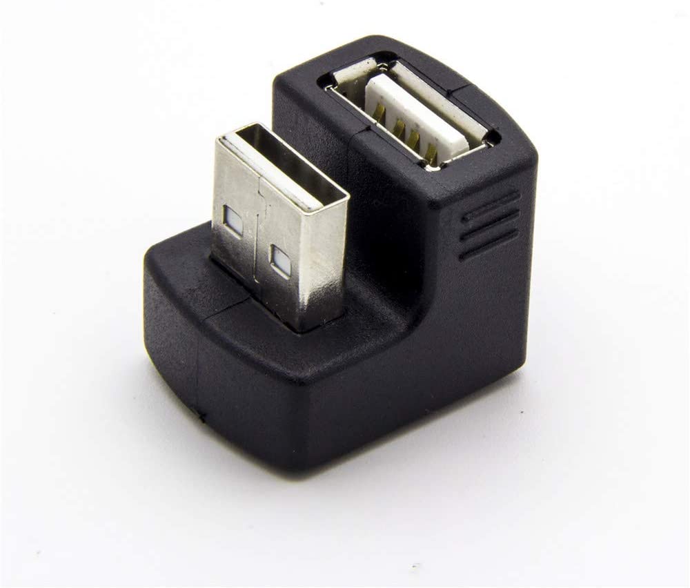 USB Typ A Stecker auf USB Typ A Buchse Adapter gewinkelt | System-S