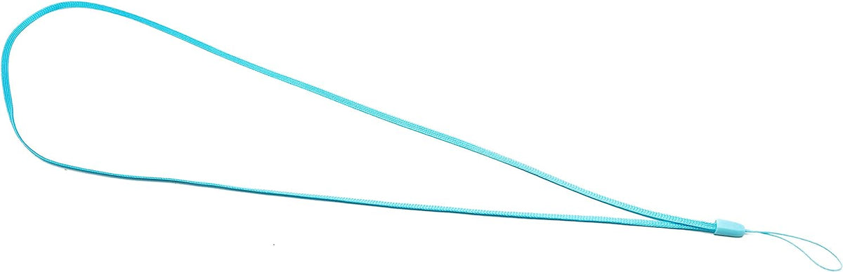 5x Halsband Umhängeband Trageband mit Schlaufe in Blau für Smartphone MP3-Player | System-S