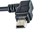 Dehnbares Mini USB Kabel Datenkabel Ladekabel Spiralkabel Winkelstecker 50 - 135 cm | System-S