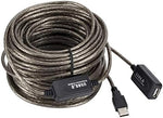 USB 2.0 Kabel 15 m Typ A Stecker zu Buchse Kabel in Grau | System-S