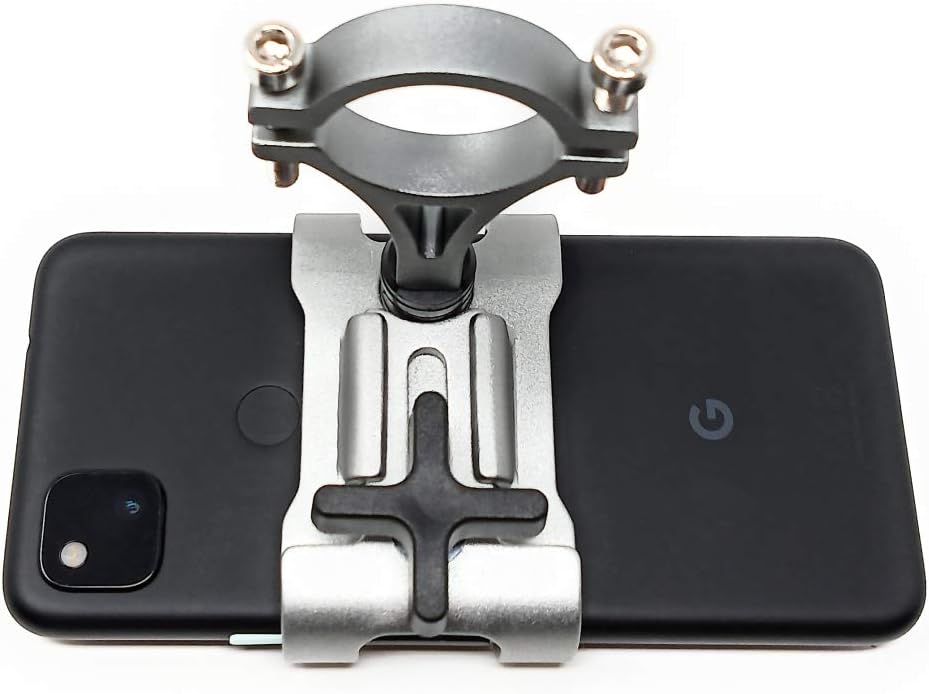 Fahrrad Halterung Befestigung aus Metall in Grau für Smartphone | System-S