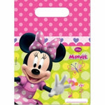 Minnie Mouse Junior - PVC-Geschenktüten | 6 Stück, 18 x 21 cm