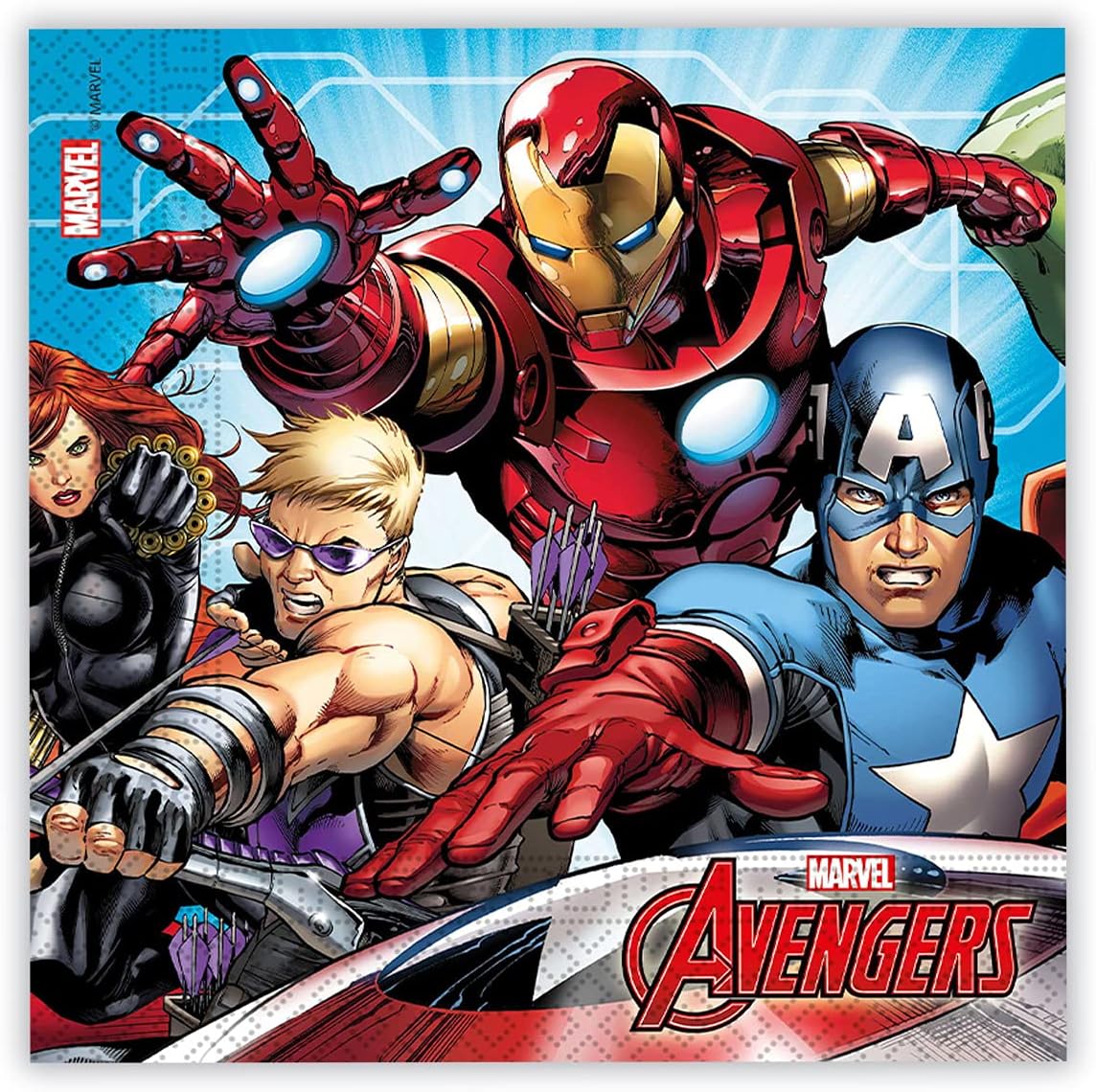 Marvel Avengers Mighty - Servietten | 20 Stück, 33 x 33 cm