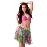 Hawaii "Bastrock" mit Blumen 45 cm | Mehrfarbig