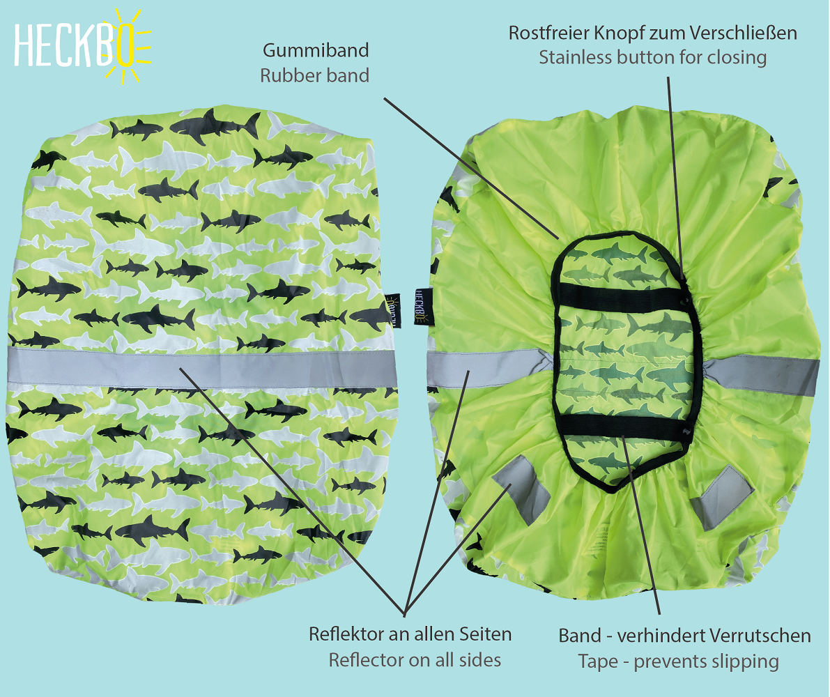 Kinder Farbwechsel Ranzenschutz - Hai