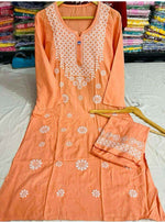 Chikankari Kurta With Palazzos Embroidered In Berlin