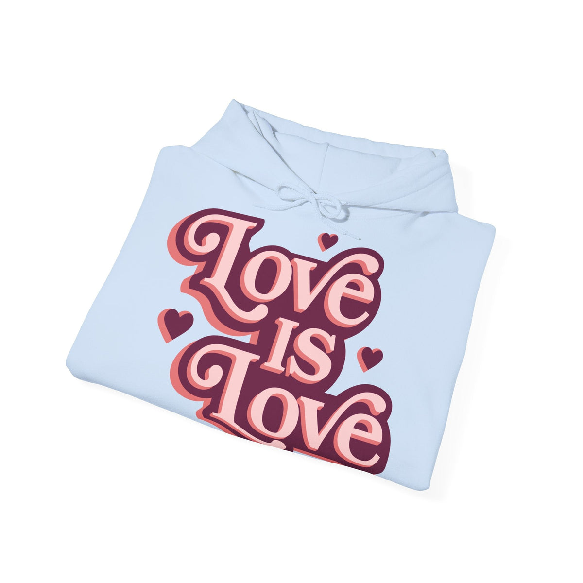 Love Is Love Hoodie – Retro Herz Pride Kapuzenpullover