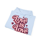 Love Is Love Hoodie – Retro Herz Pride Kapuzenpullover