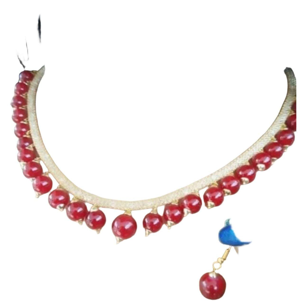 Pearl Necklace Set With Earrings