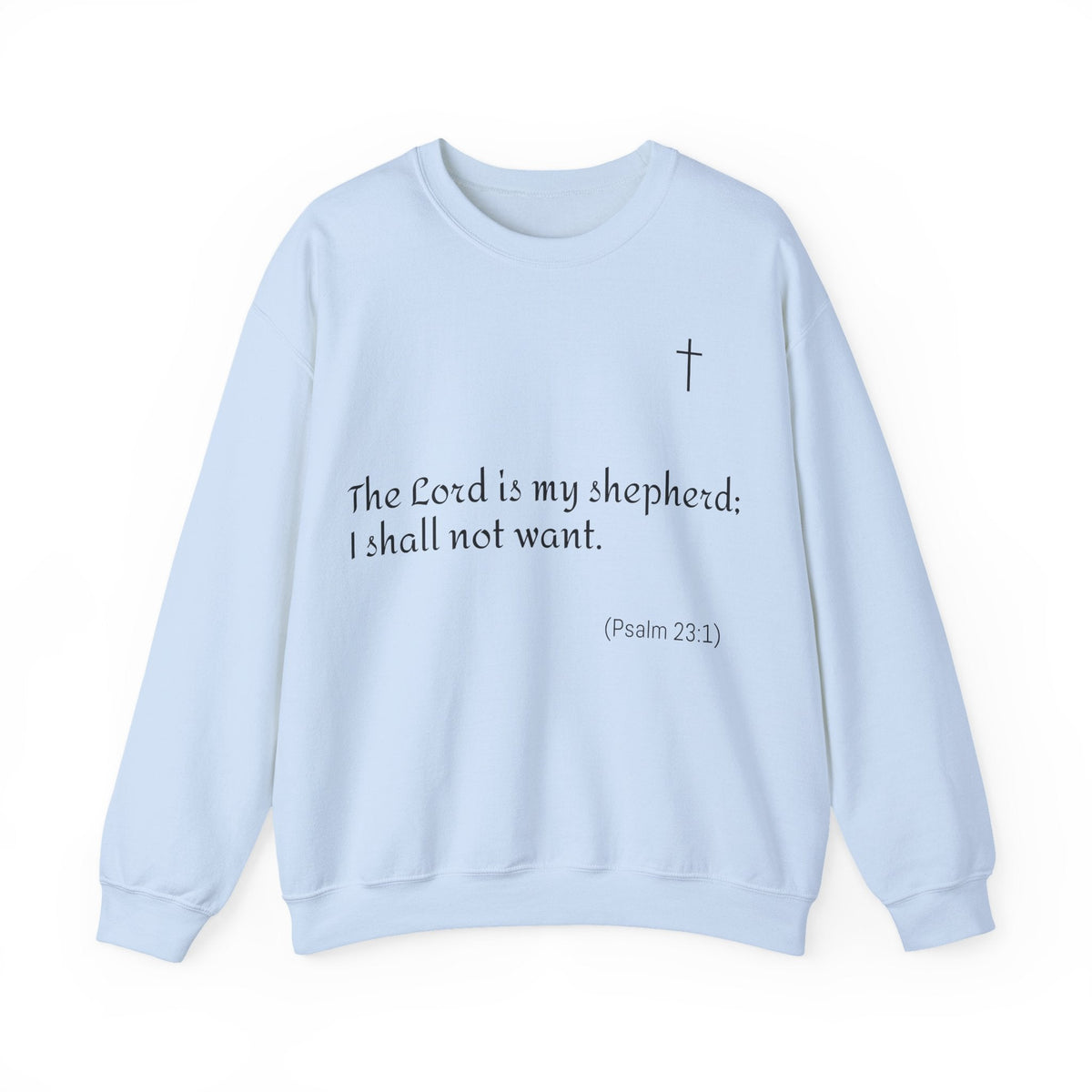 Unisex Heavy Blend Sweatshirt mit Psalm 23 & markantem Backprint