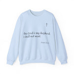 Unisex Heavy Blend Sweatshirt mit Psalm 23 & markantem Backprint