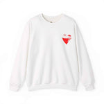 Damen Oversized Sweatshirt „Grunge Heart“ – Premium Baumwollmix Pullover mit rotem Herz-Print Namma Markt