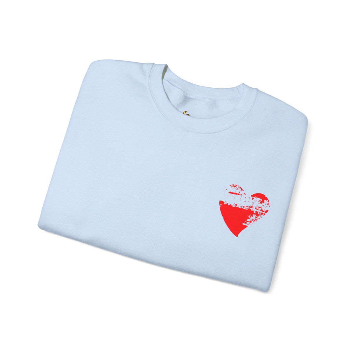 Damen Oversized Sweatshirt „Grunge Heart“ – Premium Baumwollmix Pullover mit rotem Herz-Print Namma Markt