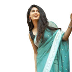 SOFT LILAN SLAB ATTRACTIVE CHARMFULL SAREE  WITH UNSTITCHED BLOUSE