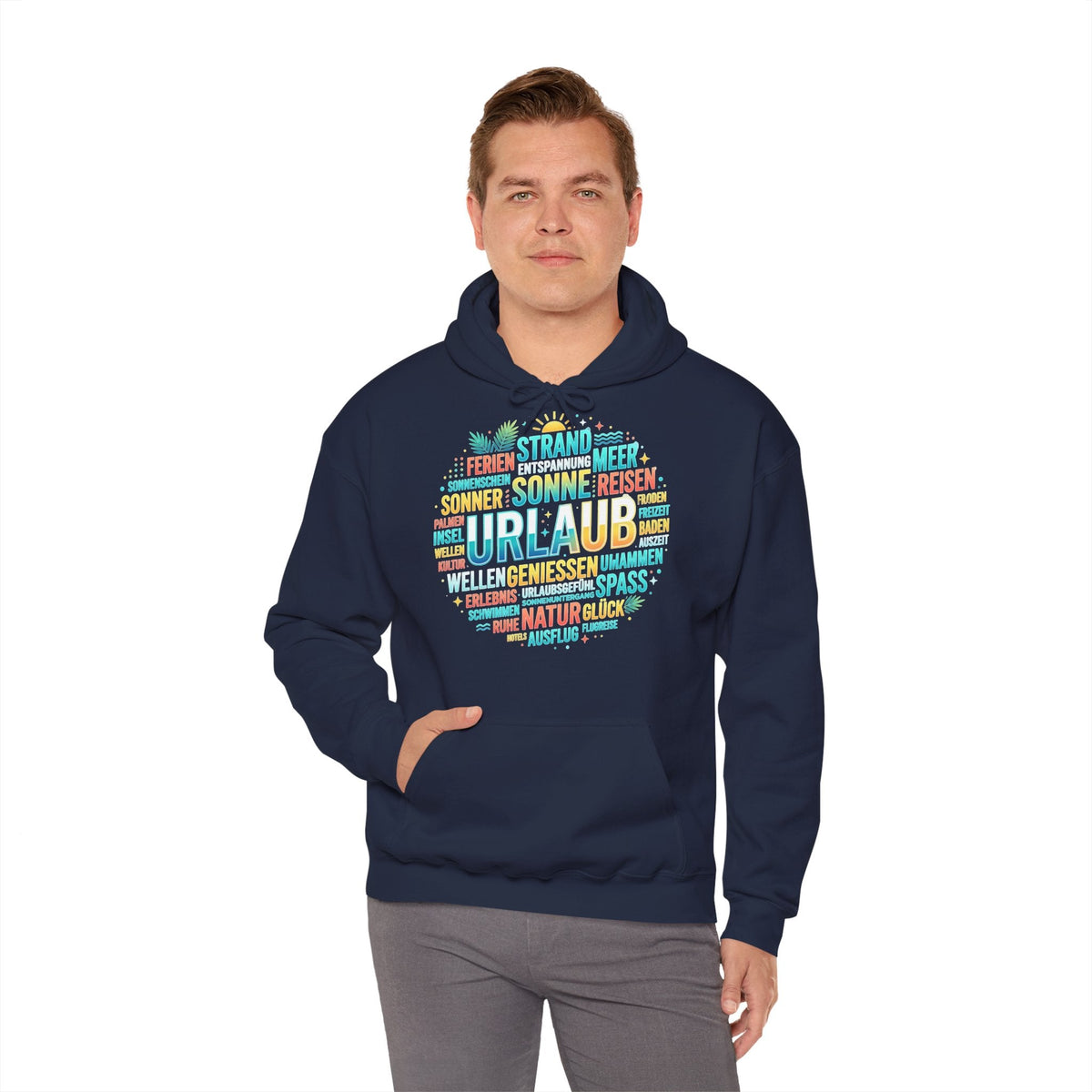 Urlaub Hoodie – Tropischer Palm Sunset Kapuzenpullover