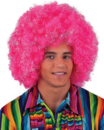 Perücke "Maxi Afro-Locken für Damen und Herren" | Pink Silber