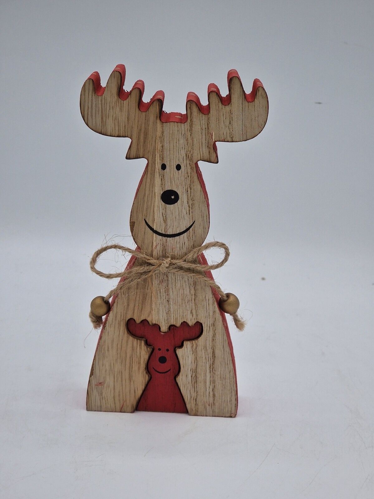 Wenco Wooden Deer Stand 870207 Holzfigur Rentier Deko Weihnachten ✅