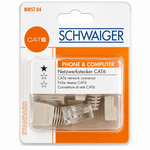 Schwaiger CAT6 Netzwerkstecker RJ45 4er Set NWST04 531 LAN Kabel Stecker A3