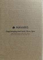 Navaris 2x Käfighängeschale zum Einhängen Ø10cm – erhöhter Futternapf Set B6
