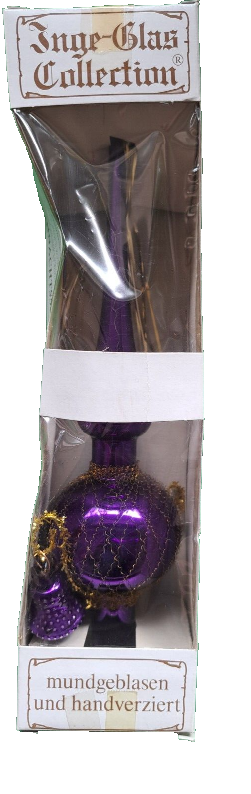Inge-Glas Christbaumspitze Mundgeblasen Handverziert Weihnachtsdeko