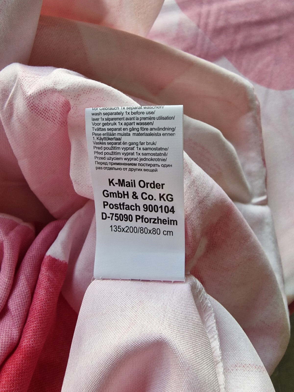 Bettwäsche Garnitur 135x200 – 2er Set 80x80 Blume Rosa E5