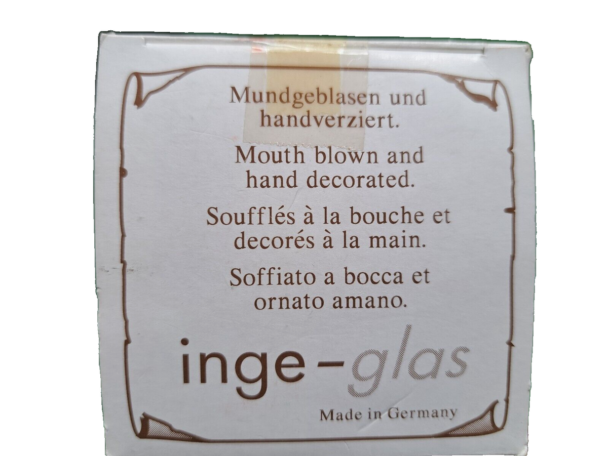 Inge-Glas Christbaumspitze Mundgeblasen Handverziert Weihnachtsdeko
