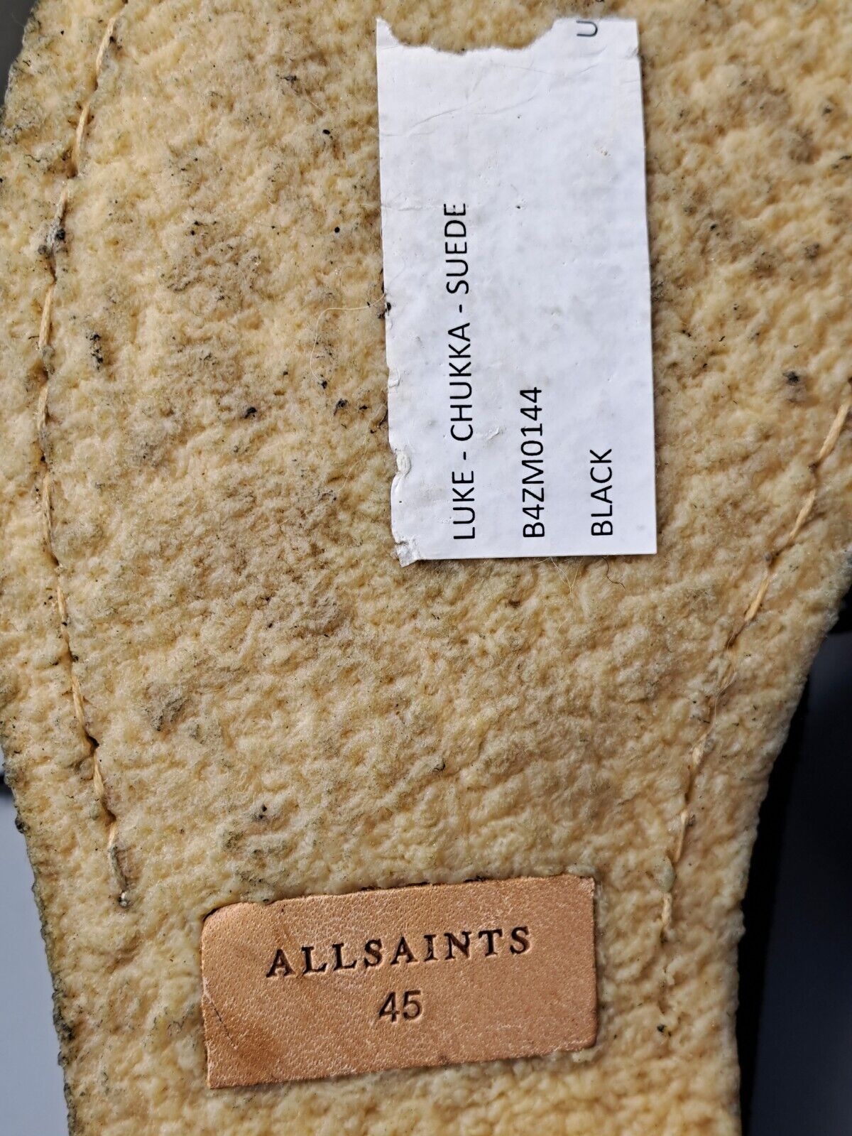 Allsaints, Luke Chukka Suede, Schwarz, Größe 45, Herren