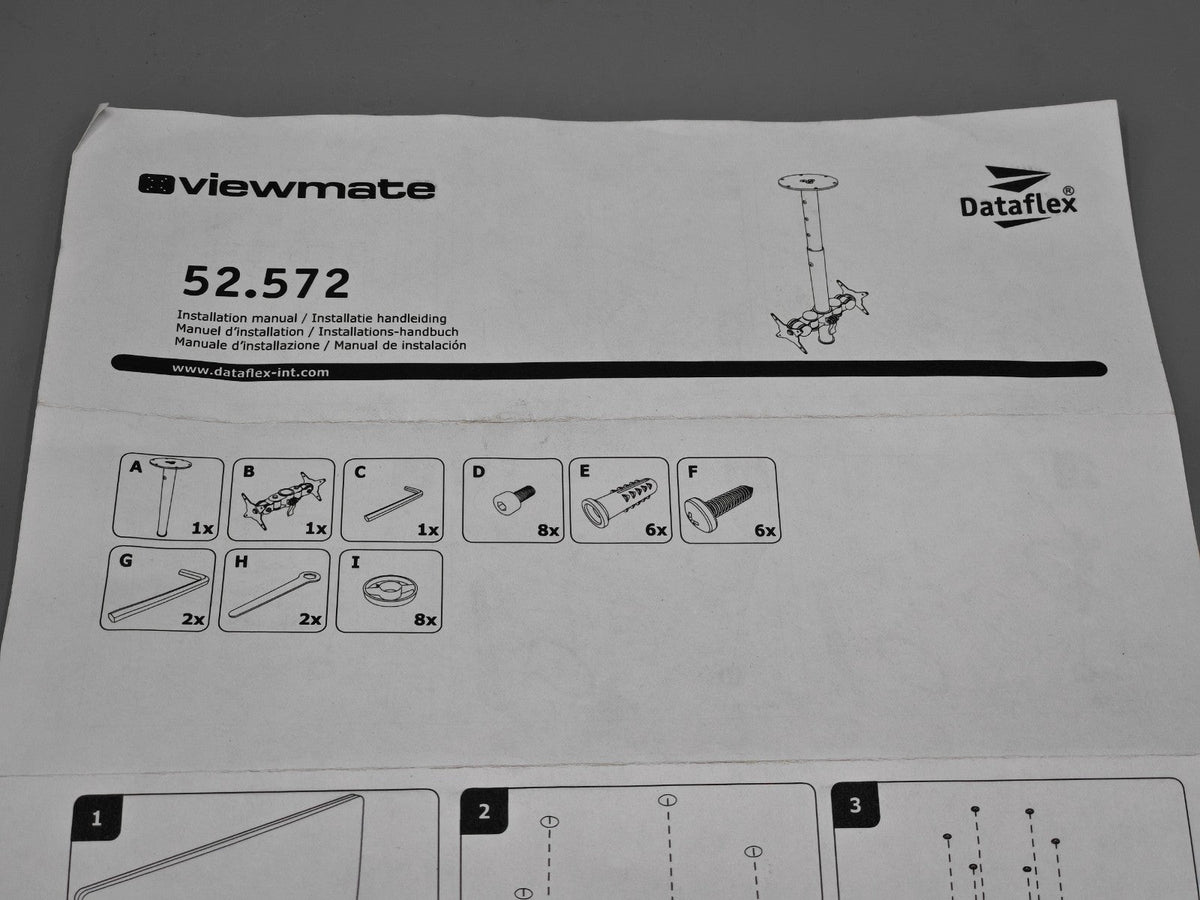 Dataflex ViewMate Style Monitorarm 52.572 Schwenkbar Deckenhalterung A-08