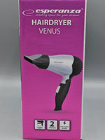 Esperanza EBH002S Venus 850W Haartrockner Fön Profi Haarstyling, Faltbar C1