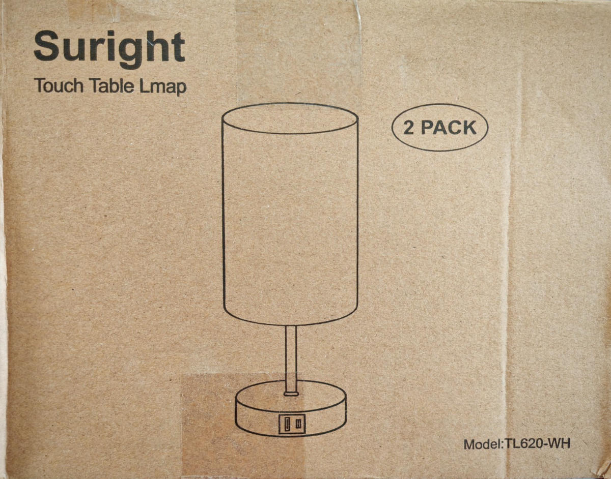 Nachttischlampe 2er Set Touch dimmbar USB A+C Holz LED Lampe HO-A34
