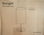 Nachttischlampe 2er Set Touch dimmbar USB A+C Holz LED Lampe HO-A34
