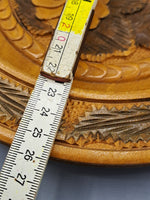 Dekoteller Holz, Sammler, Breite 26 cm, Blumenmuster