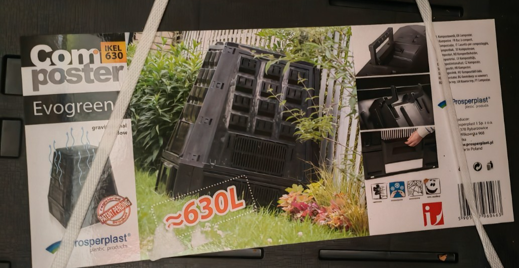 EVOGREEN Kompostierungsanlage 630 L | Schwarz 900×910×1070 mm