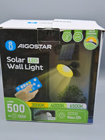 Aigostar Solar LED Wall Light 500 Lumen, 50W