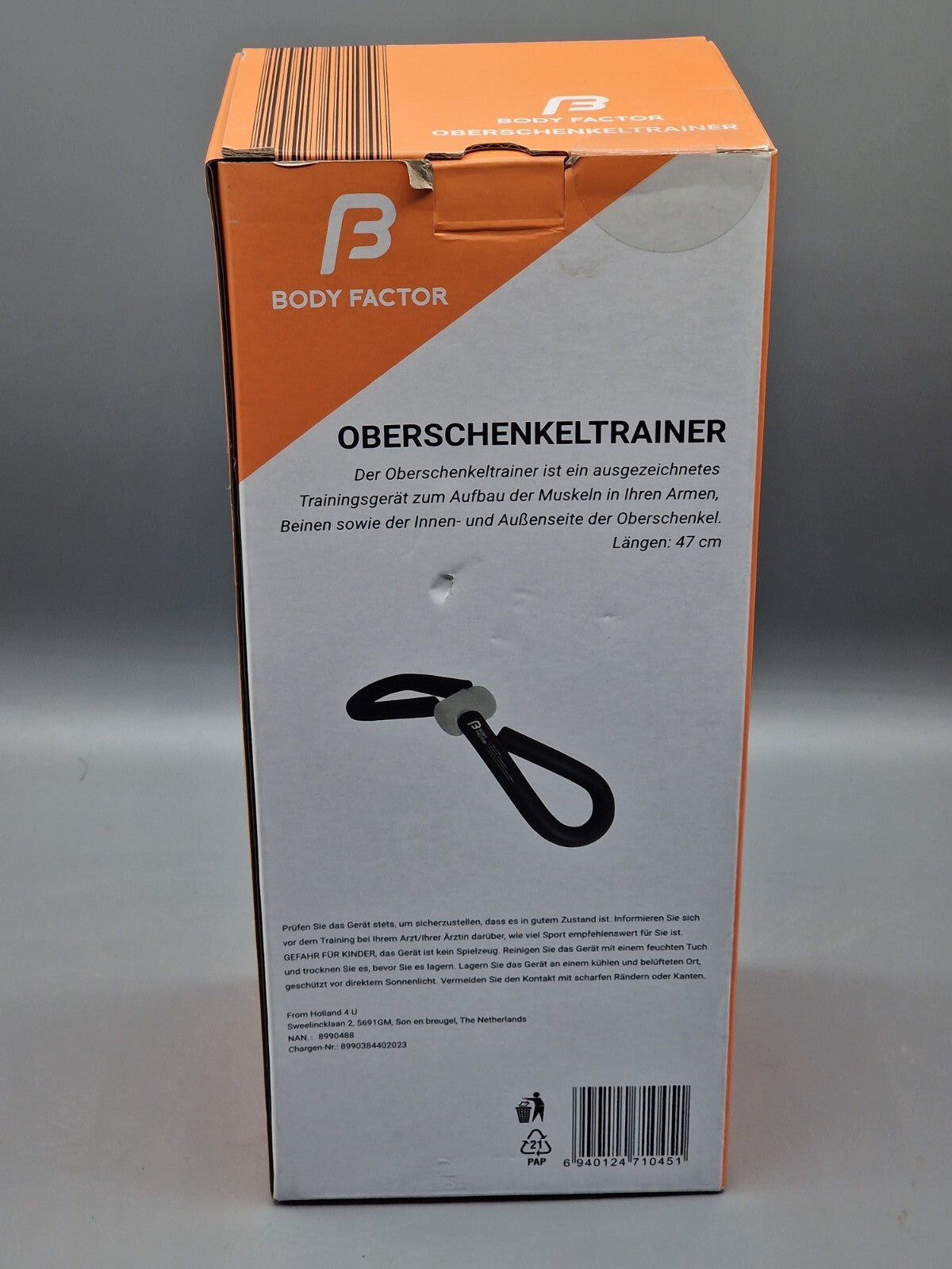 Body Factor Oberschenkeltrainer Grau Schwarz Fitness Trainer Heimtraining