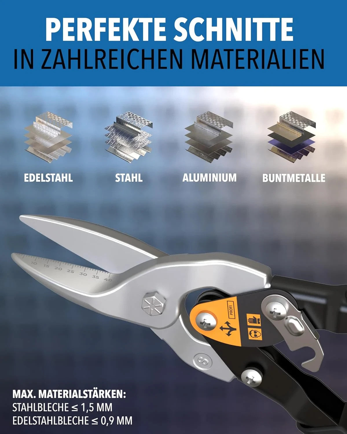Blechschere Set – Metallschere für Trockenbau & Trapezblech A3
