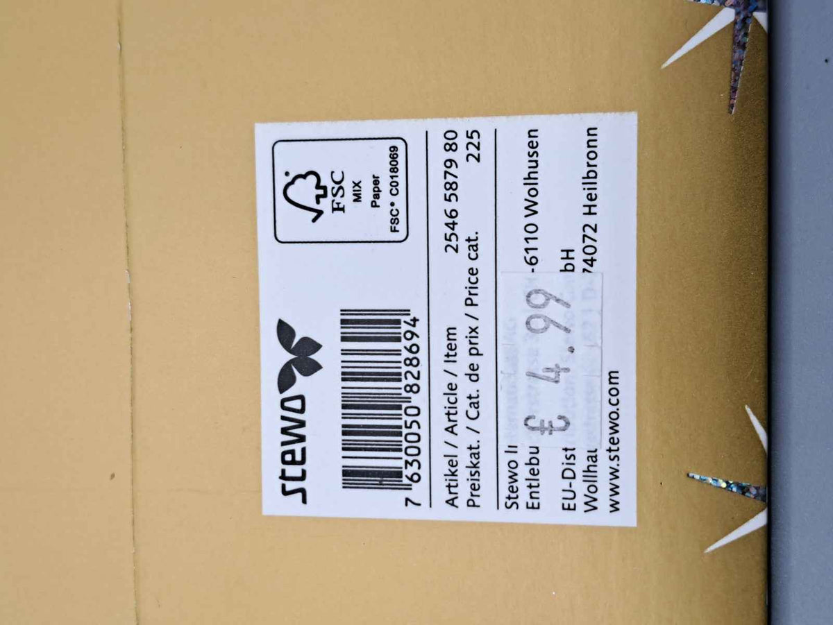 4x Stewo Geschenktüten 35,5x11 cm Modernes Design Geschenkverpackung 🎁