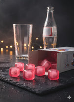 Trendsforever 50 Mehrwege-Eiswürfel Rot Eiswürfelformen