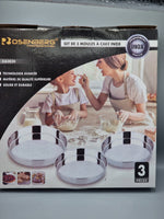 Rosenberg Professional CA3639 Set 3 Edelstahl-Kuchenformen Backformen