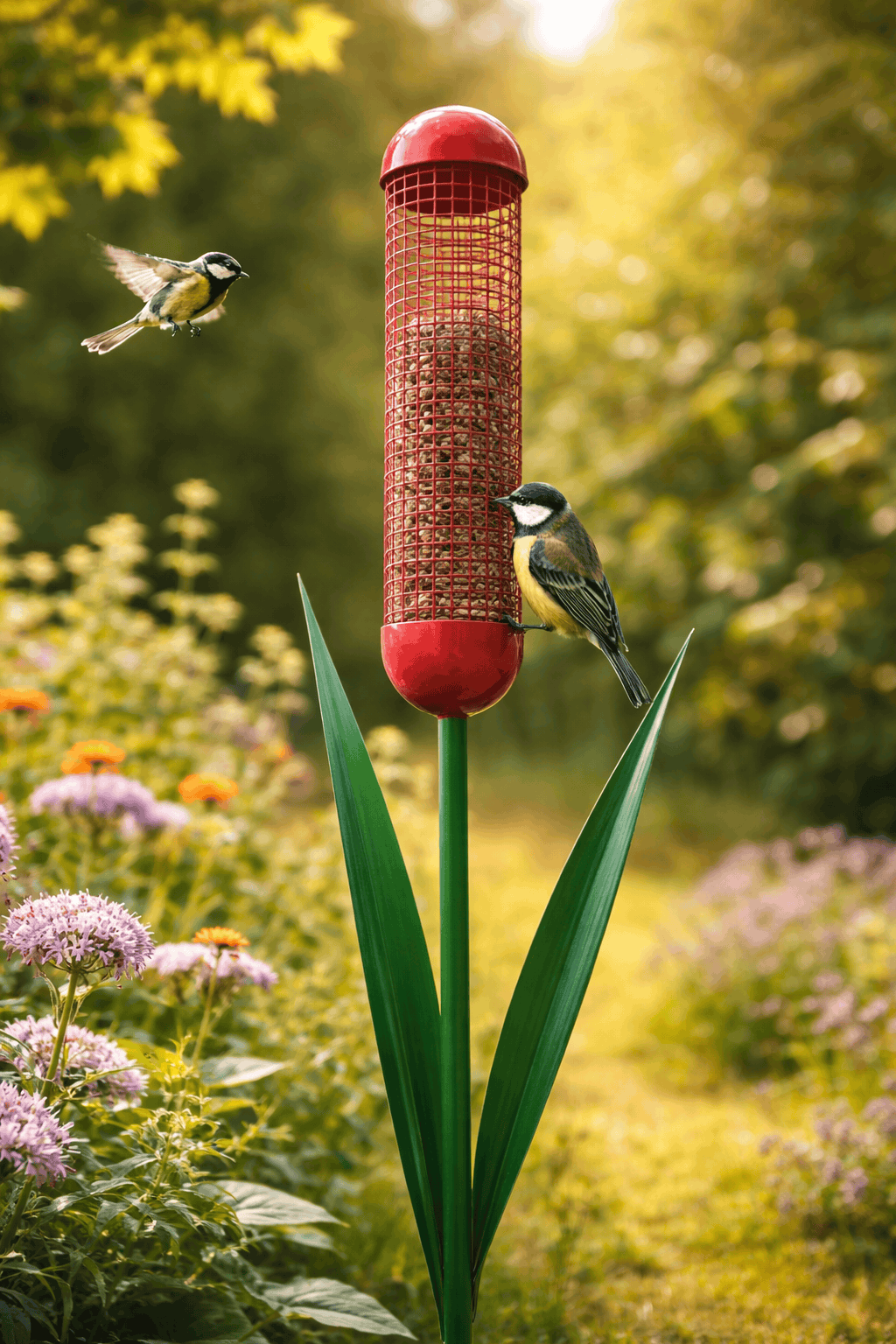 Navaris Vogelfutterspender – Rohrform Eisen Futterstation Garten Namma Markt