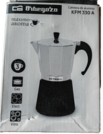Orbegozo Espressokocher Aluminium 3 Tassen Kaffeemaschine Schwarz Silber A8
