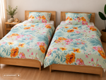 Bettwäsche 2er Set 135x200 80x80cm Bettgarnitur Doppelbett Bettbezug Kissen E5